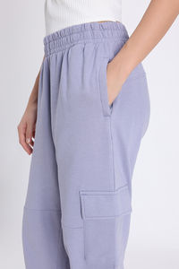 Zivame Knit Cotton Loungewear Bottom - Silver Bullet — thumbnail 6